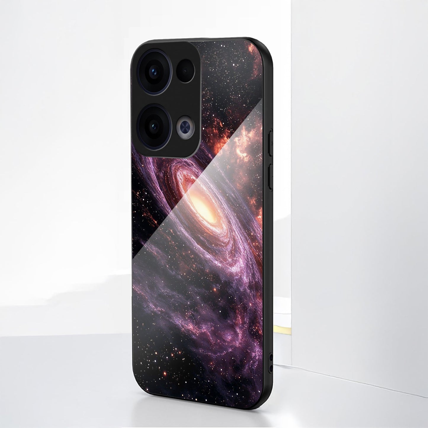 Oppo Reno 13 5G Premium Acrylic Shockproof Glass Back Case (Orbit Shield)