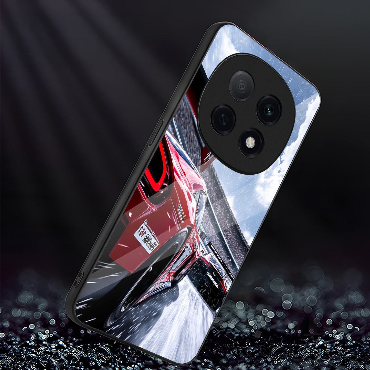 OPPO F29 Pro 5G Premium Acrylic Shockproof Glass Back Case (Rain Racer)