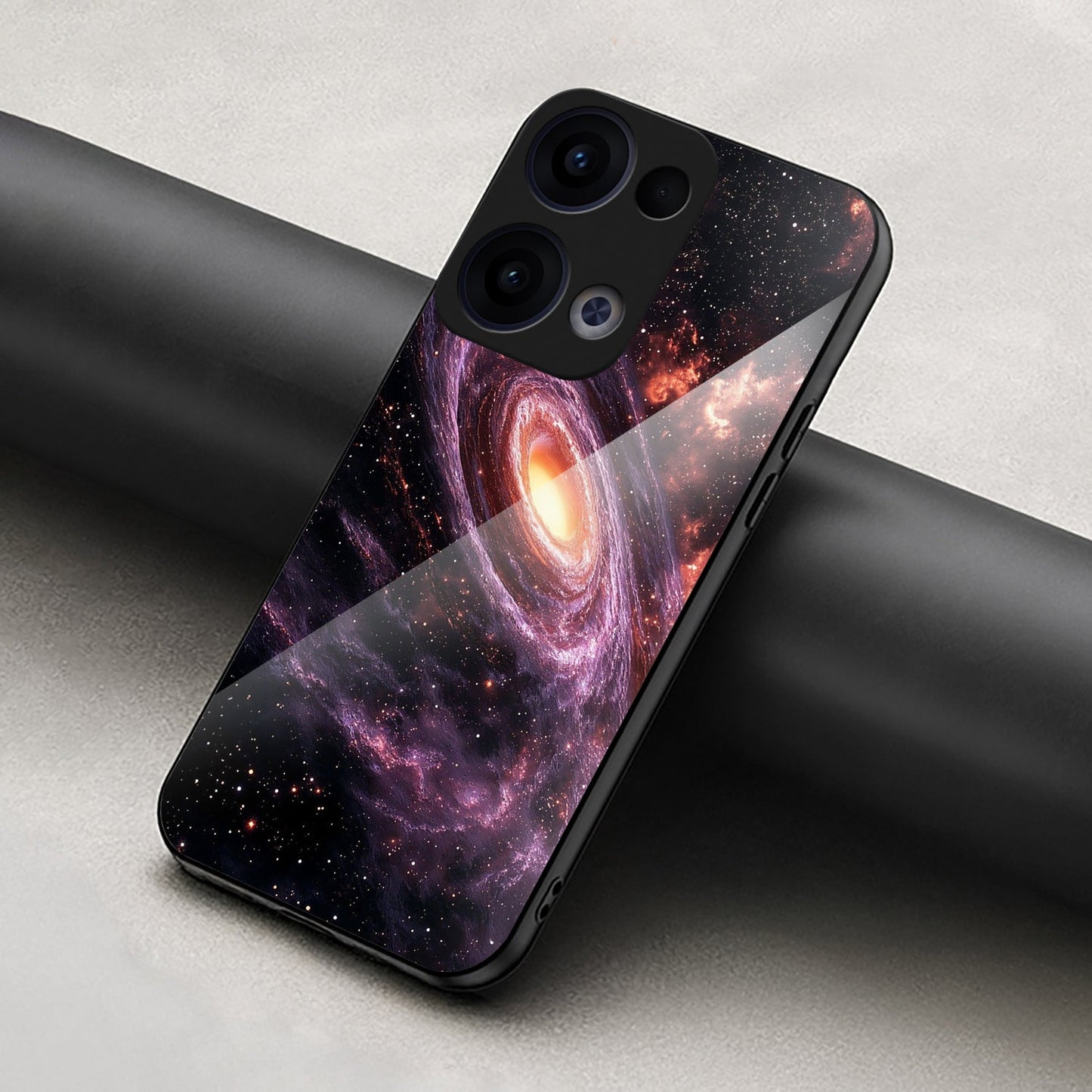 Oppo Reno 13 5G Premium Acrylic Shockproof Glass Back Case (Orbit Shield)