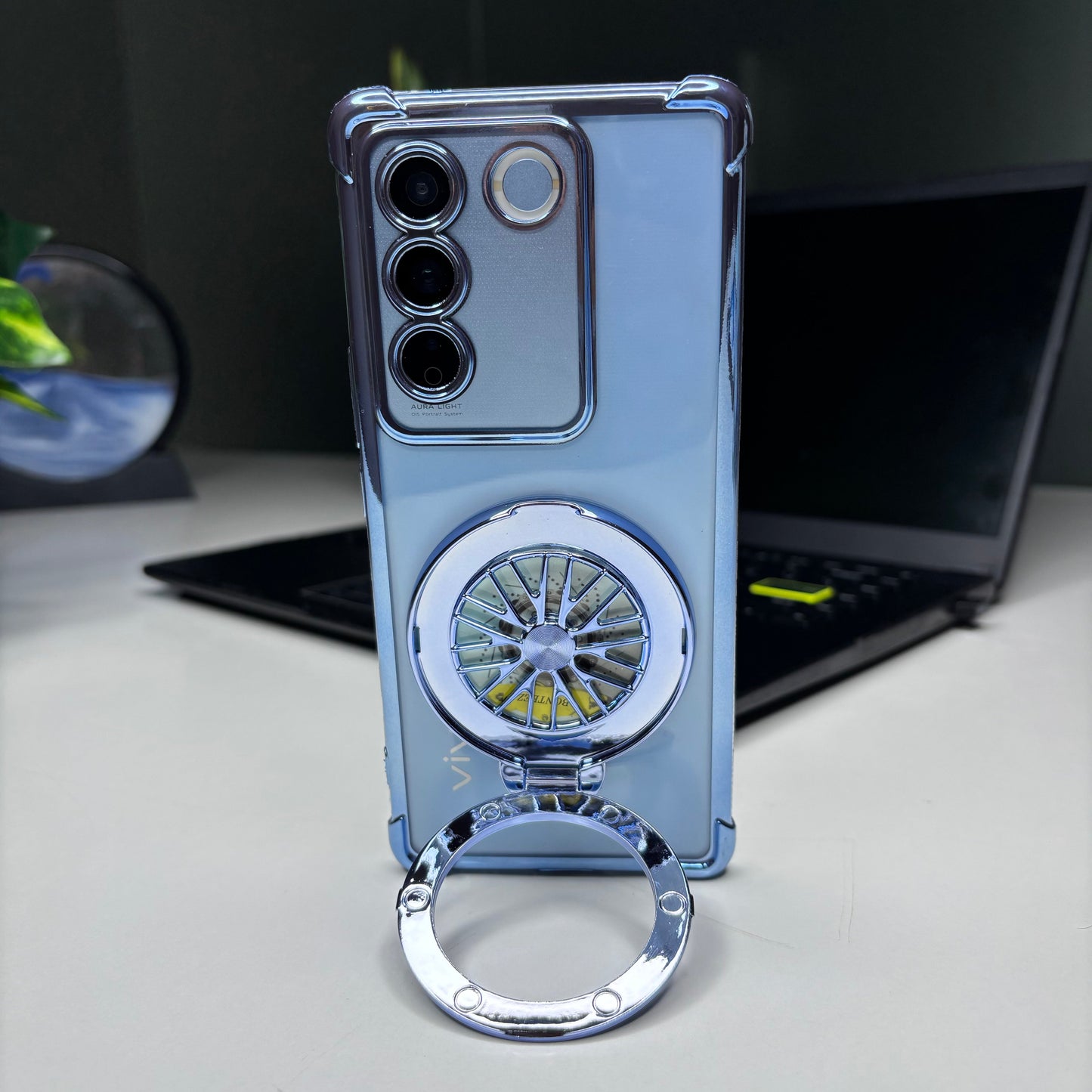 Vivo V27/V27 Pro 5G Premium Stress Buster Wheel Rotating Shockproof Airbags Case