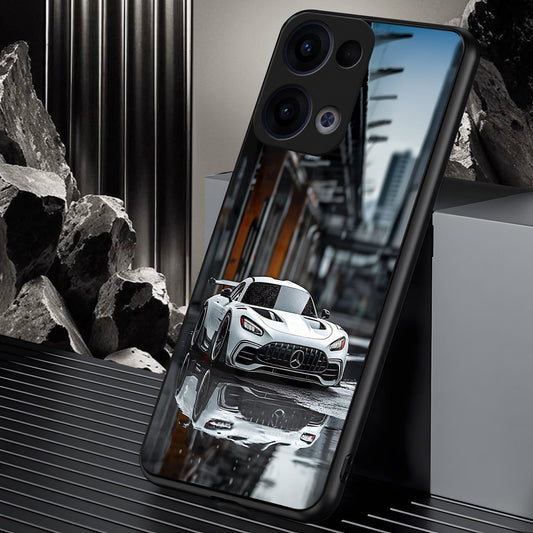 Oppo Reno 13 5G Premium Acrylic Shockproof Glass Back Case (Race Storm)
