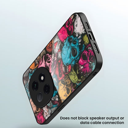 OPPO F29 Pro 5G Premium Acrylic Shockproof Glass Back Case (Skull)