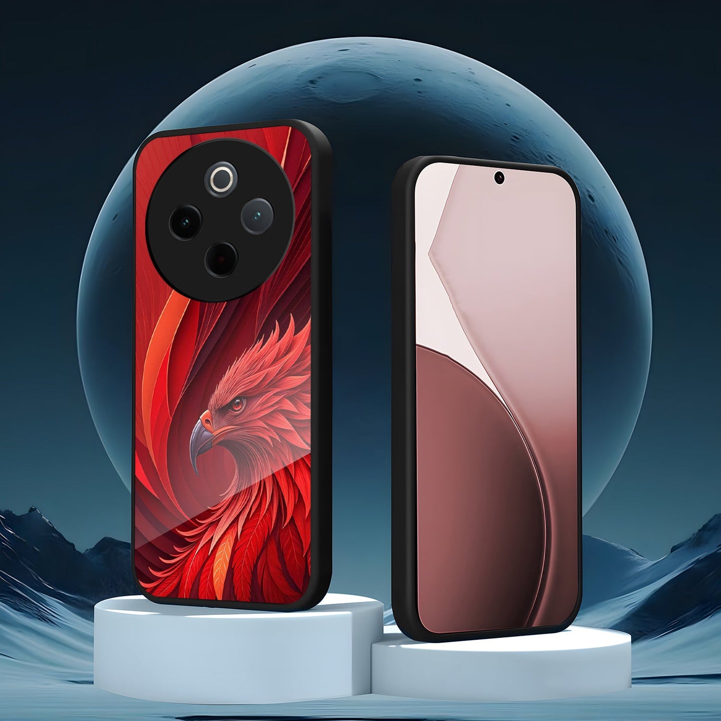 Vivo T4 5G Premium Acrylic Shockproof Glass Back Case (Flameborn)