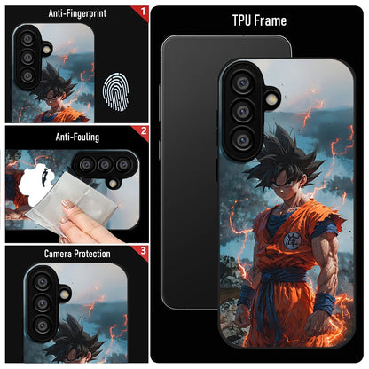 Samsung Galaxy A56 Premium Acrylic Shockproof Glass Back Case (Saiyan Power)