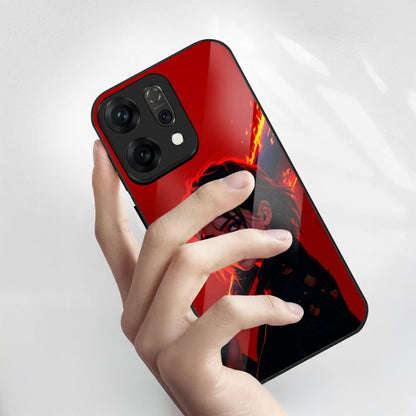 Oppo Reno 14 5G Premium Acrylic Shockproof Glass Back Case (Flame Case)