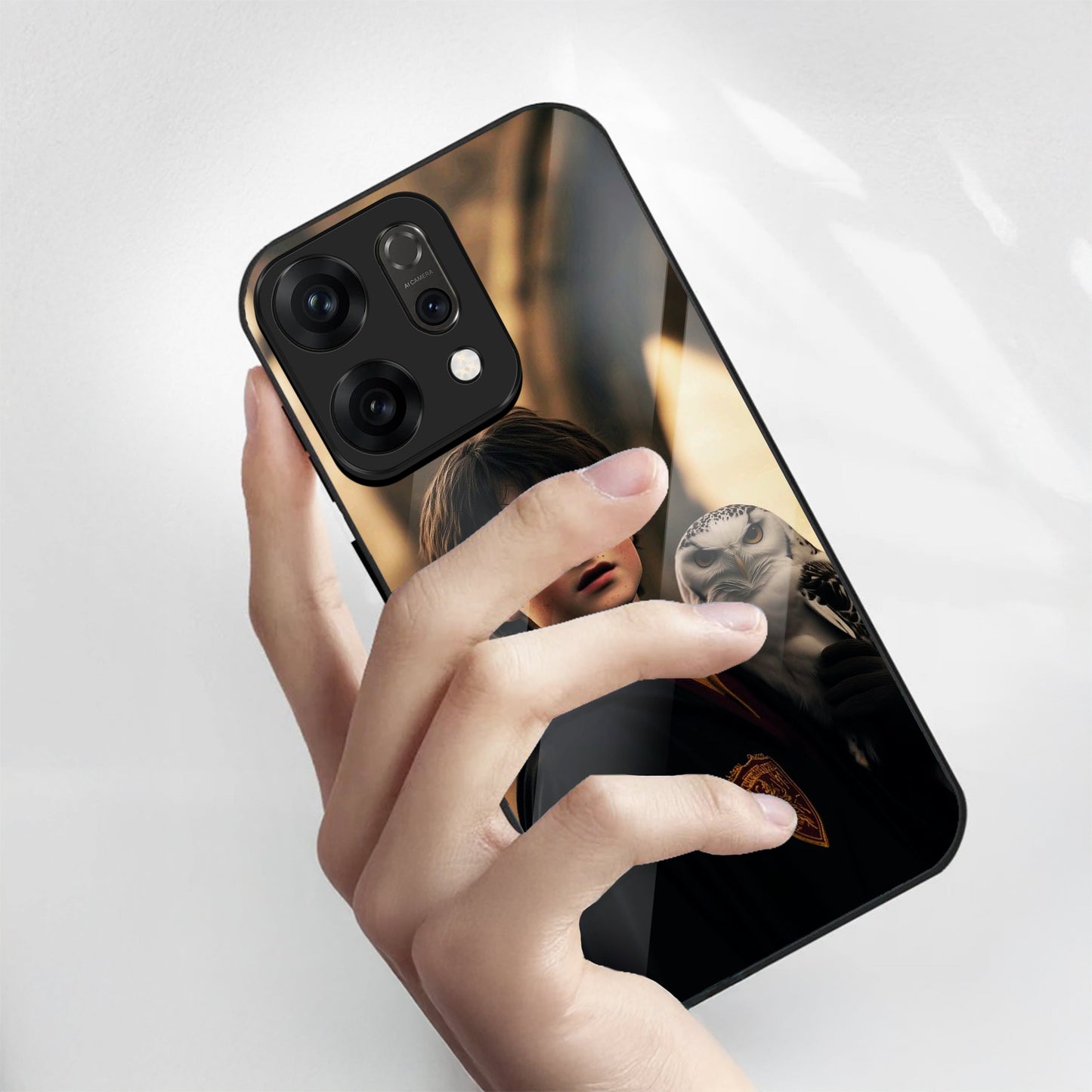 Oppo Reno 14 5G Premium Acrylic Shockproof Glass Back Case (Harry)