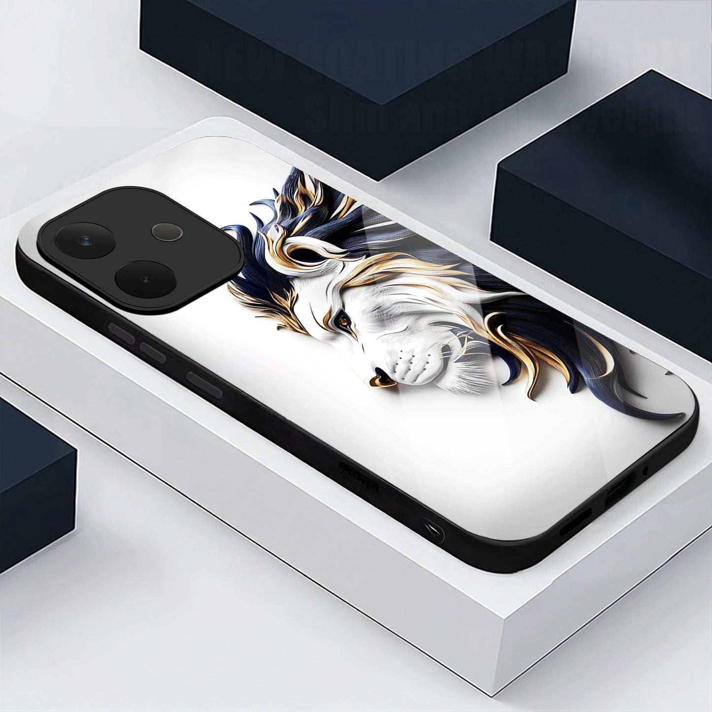 Oppo A5 Pro 5G Premium Acrylic Shockproof Glass Back Case (King’s Flow)