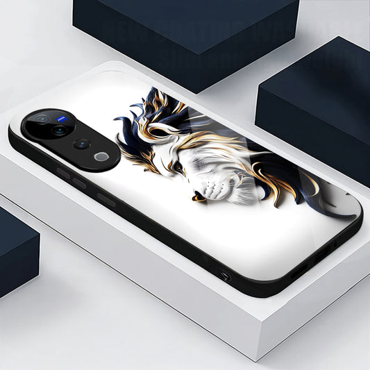 Vivo V40 Pro 5G Premium Acrylic Shockproof Glass Back Case (King’s Flow)