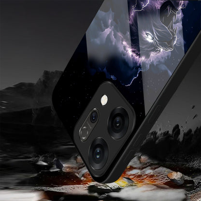 Oppo Reno 14 5G Premium Acrylic Shockproof Glass Back Case (Strom King )
