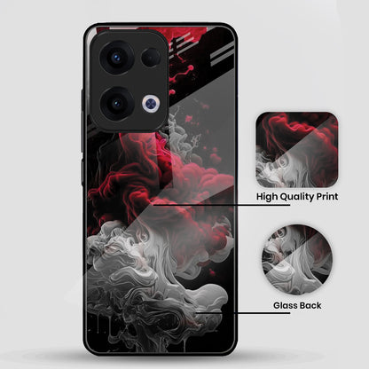 Oppo Reno 13 5G Premium Acrylic Shockproof Glass Back Case ( Infernal Drift )