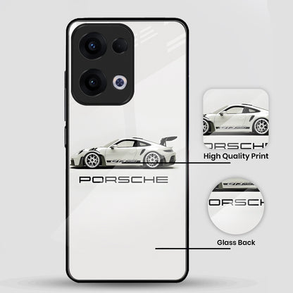 Oppo Reno 13 5G Premium Acrylic Shockproof Glass Back Case (Porsche)