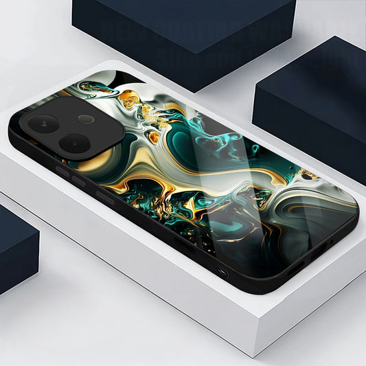 Oppo A5 Pro 5G Premium Acrylic Shockproof Glass Back Case (Ocean Ember)