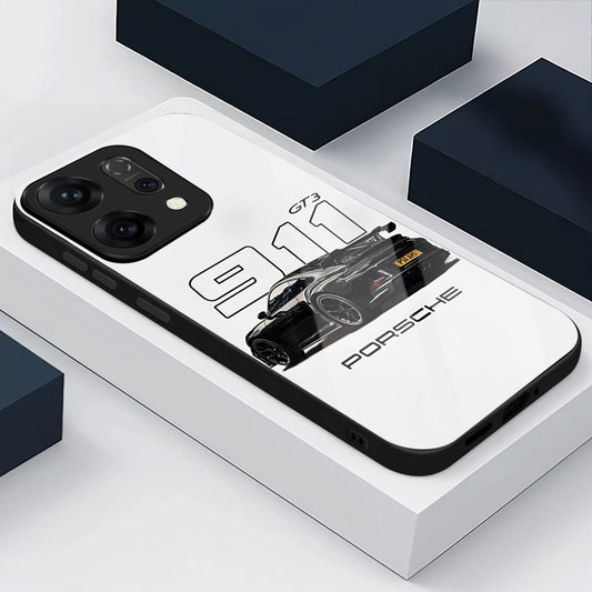 Oppo Reno 14 5G Premium Acrylic Shockproof Glass Back Case (Porsche Case)