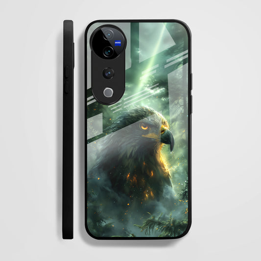 Vivo V40 Pro 5G Premium Acrylic Shockproof Glass Back Case ( Eagle Case)