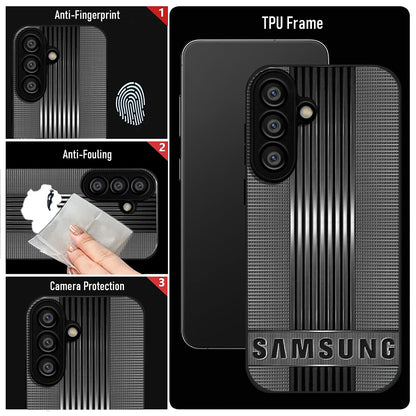 Samsung Galaxy A36 Premium Acrylic Shockproof Glass Back Case (BlackAura)