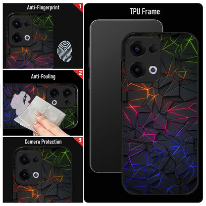 Oppo Reno 13 5G Premium Acrylic Shockproof Glass Back Case (Vortex)