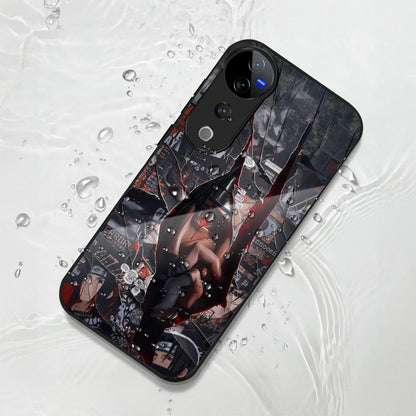 Vivo V40 Pro 5G Premium Acrylic Shockproof Glass Back Case (Dark Reflection)