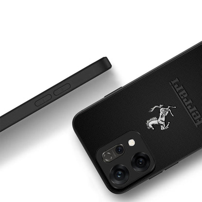 Oppo Reno 14 5G Premium Acrylic Shockproof Glass Back Case (Ferrari Carbon Fiber)