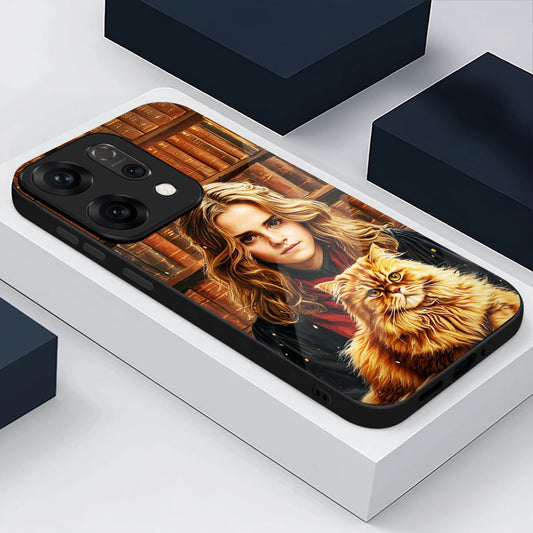Oppo Reno 14 5G Premium Acrylic Shockproof Glass Back Case (Hermione)