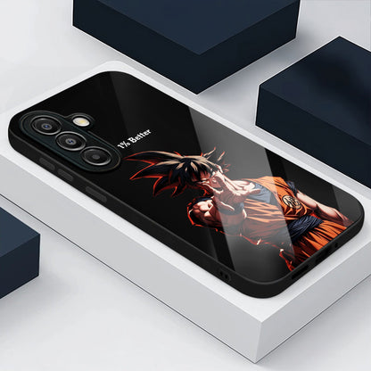 Samsung Galaxy A56 Premium Acrylic Shockproof Glass Back Case (Saiyan Spirit)