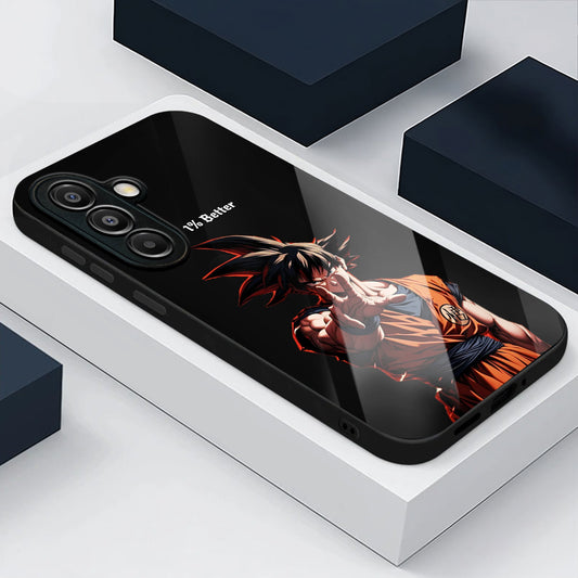 Samsung Galaxy A56 Premium Acrylic Shockproof Glass Back Case (Saiyan Spirit)