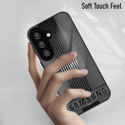 Samsung Galaxy A36 Premium Acrylic Shockproof Glass Back Case (BlackAura)