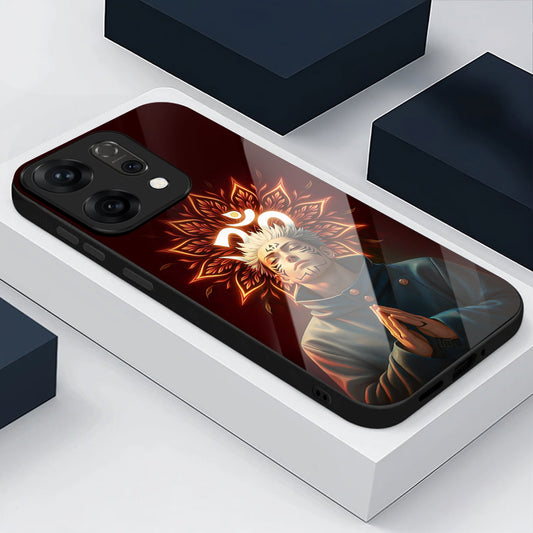Oppo Reno 14 5G Premium Acrylic Shockproof Glass Back Case (Mystic Case)