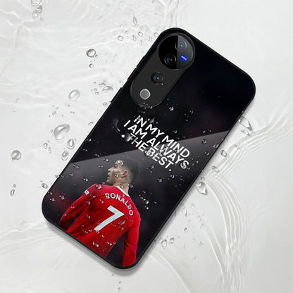 Vivo V40 Pro 5G Premium Acrylic Shockproof Glass Back Case (Ronaldo)