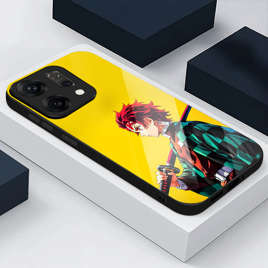 Oppo Reno 14 5G Premium Acrylic Shockproof Glass Back Case (Sword Case)