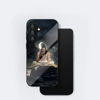 Samsung Galaxy A36 Premium Acrylic Shockproof Glass Back Case (Shiva Spirit)