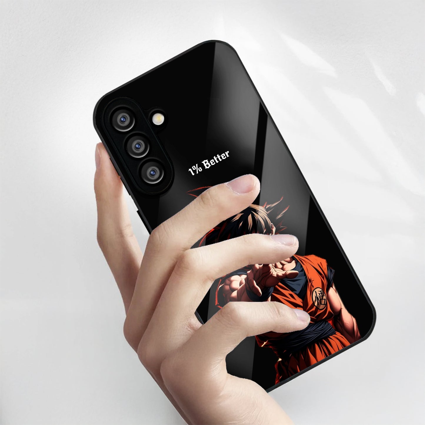 Samsung Galaxy A56 Premium Acrylic Shockproof Glass Back Case (Saiyan Spirit)