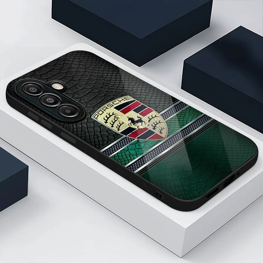 Samsung Galaxy A56 Premium Acrylic Shockproof Glass Back Case (Porsche Prestige)