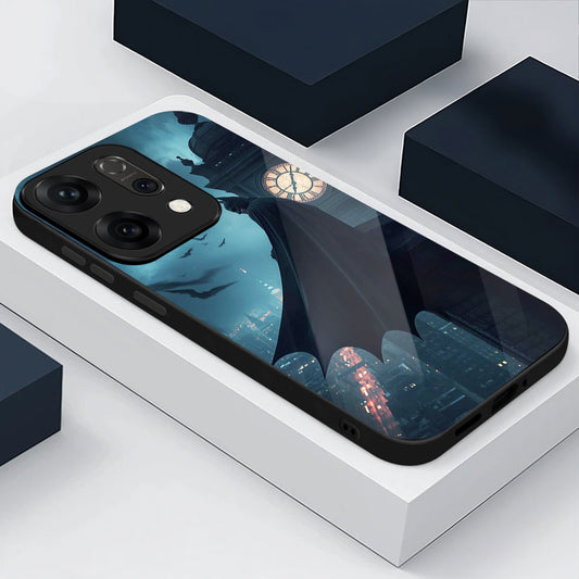 Oppo Reno 14 5G Premium Acrylic Shockproof Glass Back Case (Batman)