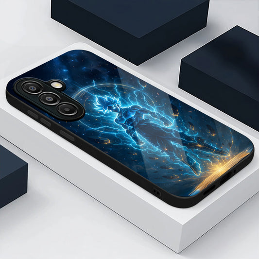 Samsung Galaxy A36 Premium Acrylic Shockproof Glass Back Case (Dark Elegance)