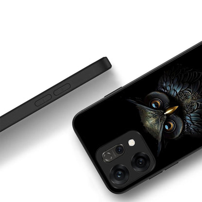 Oppo Reno 14 5G Premium Acrylic Shockproof Glass Back Case (Midnight Owl)