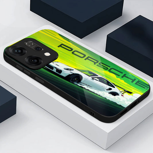 Oppo Reno 14 5G Premium Acrylic Shockproof Glass Back Case (Speedster Case)