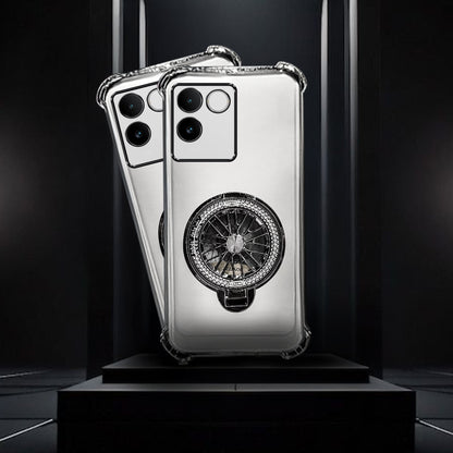 Vivo T2 Pro 5G Premium Stress Buster Wheel Rotating Shockproof Airbags Case