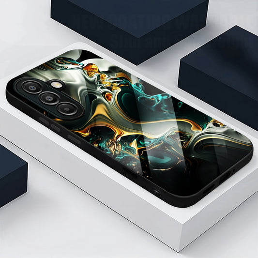 Samsung Galaxy A56 5G Premium Acrylic Shockproof Glass Back Case (Ocean Ember)