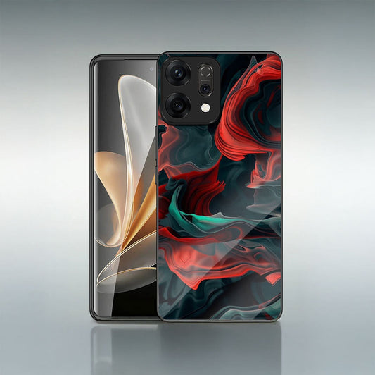 Oppo Reno 14 5G Premium Acrylic Shockproof Glass Back Case (Vortex Flame)