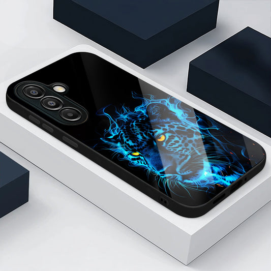Samsung Galaxy A56 Premium Acrylic Shockproof Glass Back Case (Electric Predator)