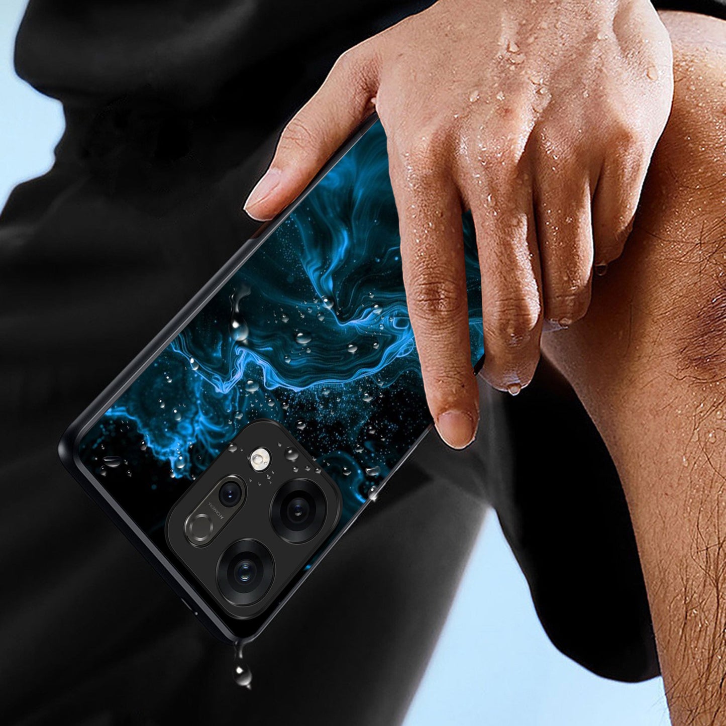 Oppo Reno 14 5G Premium Acrylic Shockproof Glass Back Case (VoltWave)