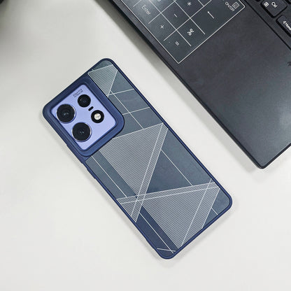 Motorola Edge 50 Pro 5G Triangle Pattern Matte Back Shockproof Case