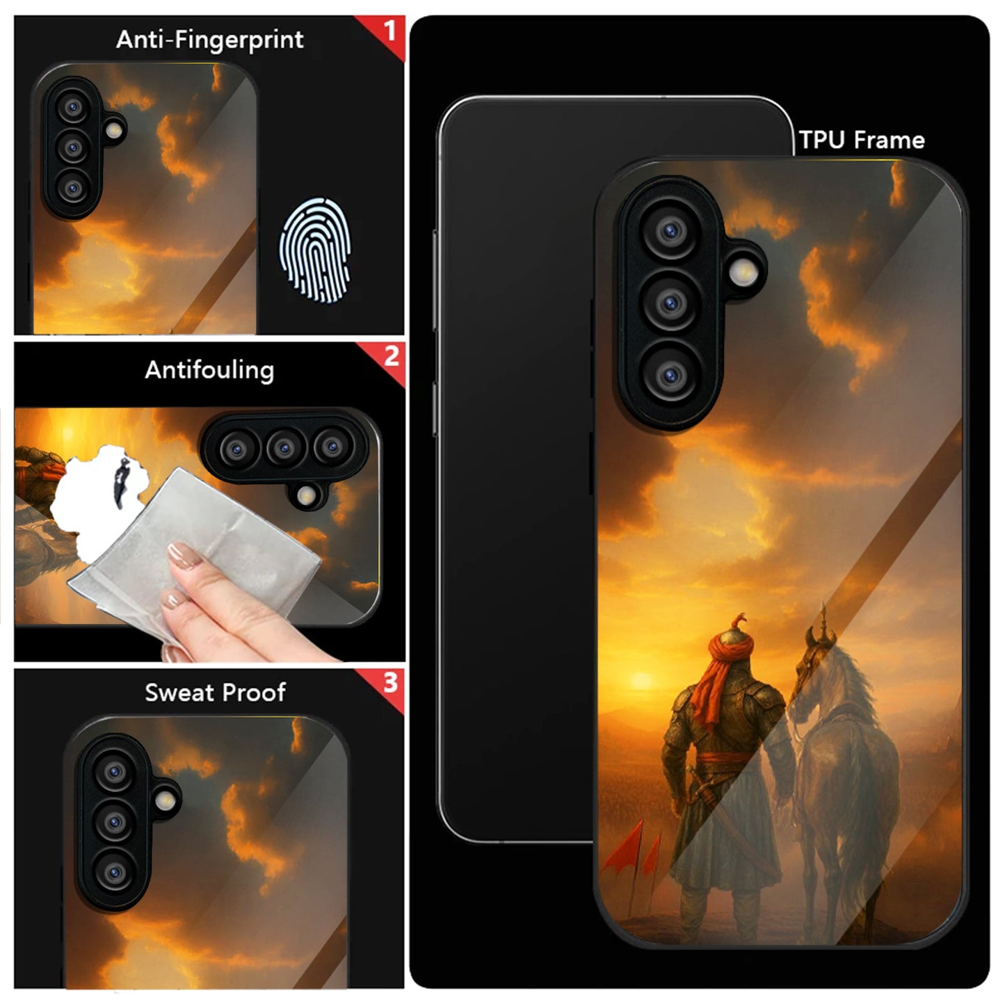 Samsung Galaxy A56 Premium Acrylic Shockproof Glass Back Case (Shourya)