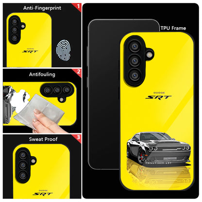 Samsung Galaxy A36 Premium Acrylic Shockproof Glass Back Case (Dodge SRT)