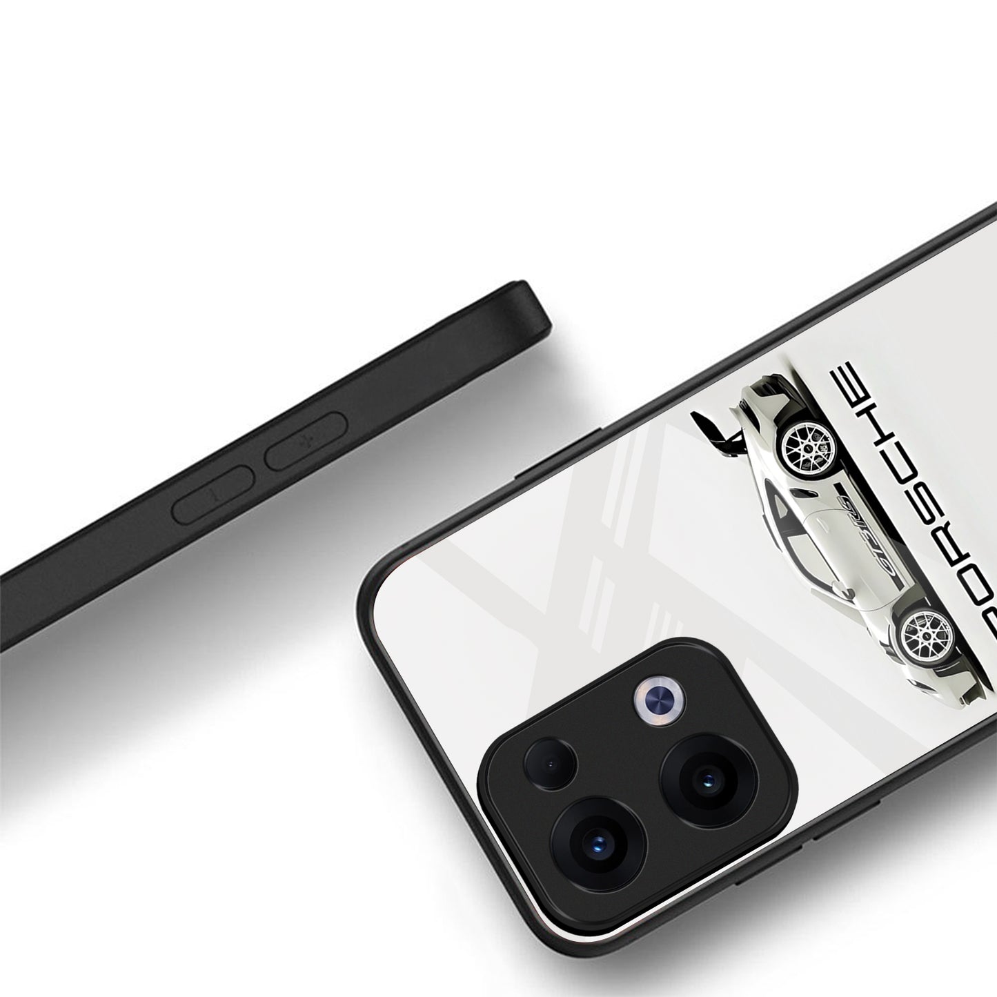Oppo Reno 13 5G Premium Acrylic Shockproof Glass Back Case (Porsche)