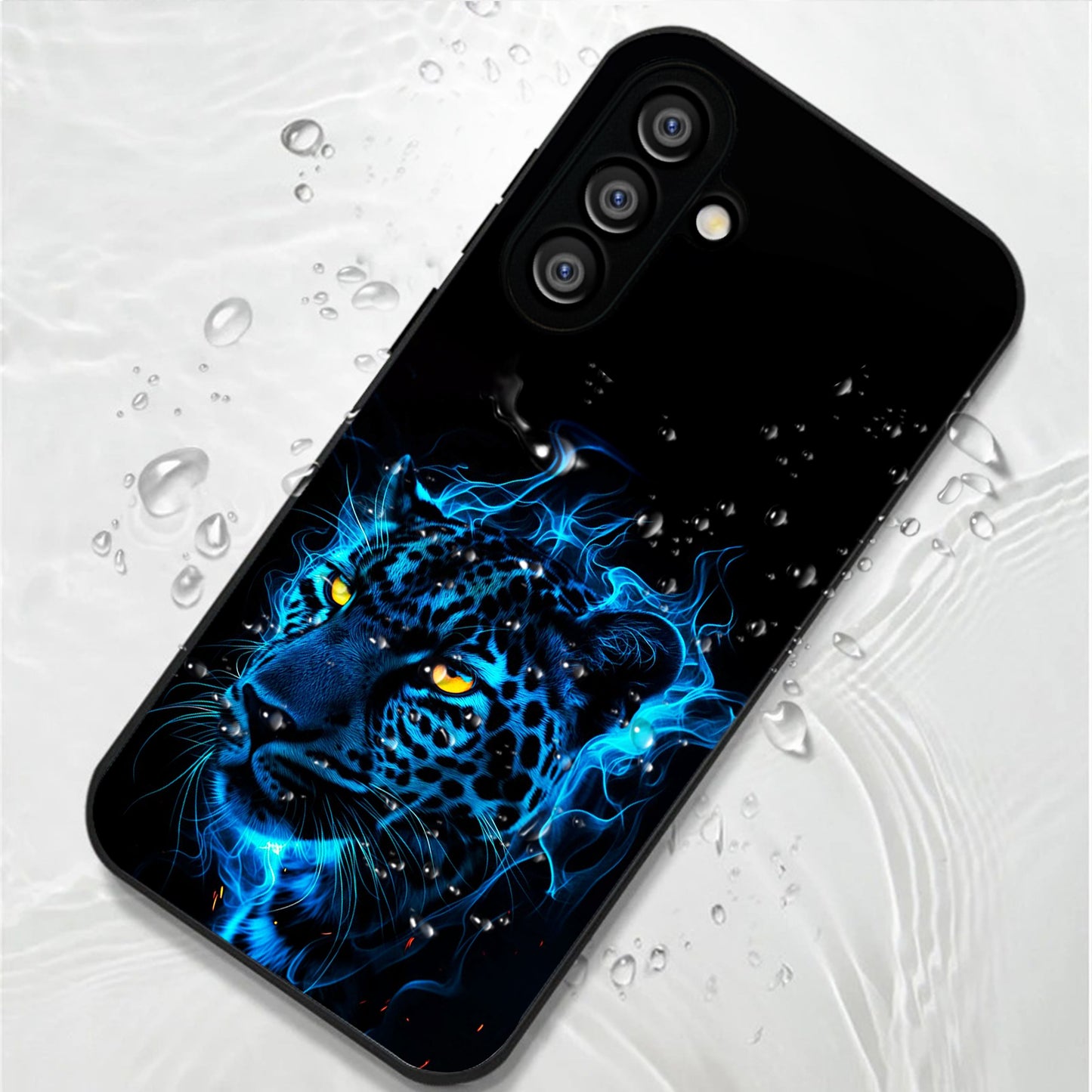 Samsung Galaxy A36 Premium Acrylic Shockproof Glass Back Case (Electric Predator)