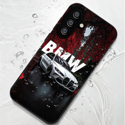 Samsung Galaxy A36 Premium Acrylic Shockproof Glass Back Case (Redline BMW)