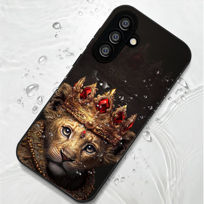 Samsung Galaxy A56 Premium Acrylic Shockproof Glass Back Case (Royal Crown)