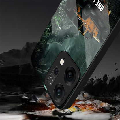Oppo Reno 14 5G Premium Acrylic Shockproof Glass Back Case (Jeep Case)