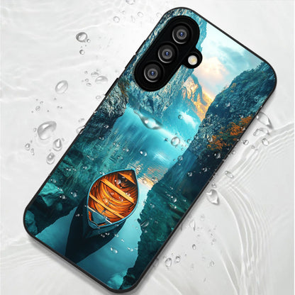 Samsung Galaxy A36 Premium Acrylic Shockproof Glass Back Case (Silent Lake)